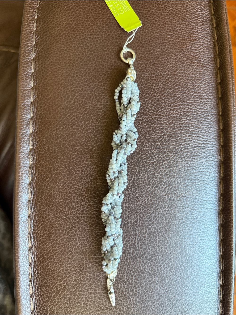 Sigrid Olsen Twisted Seed Bead Bracelet in Light Gray